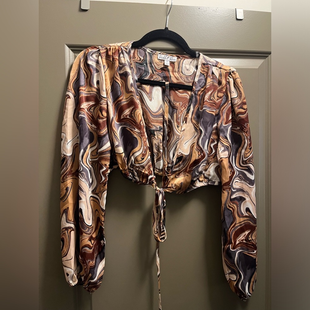 Cropped blouse size small